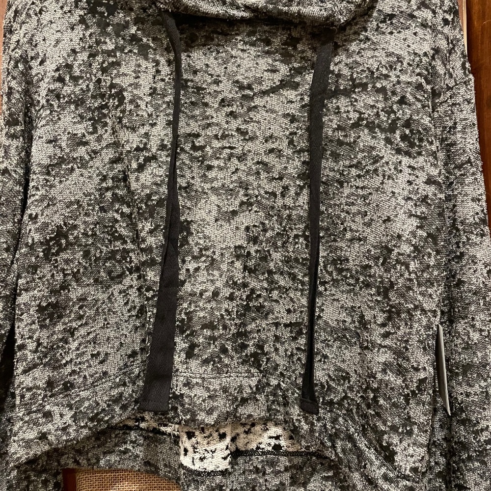 Bella Dahl burn out charcoal grey hoodie